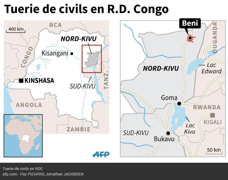 Les massacres s'enchaînent en RDC, surtout dans la région Nord-Kivu